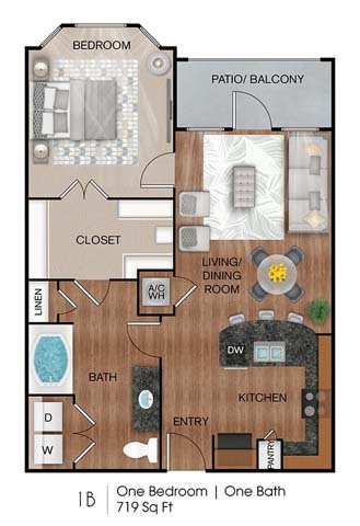 Floorplan - CREEKSIDE VUE APARTMENTS