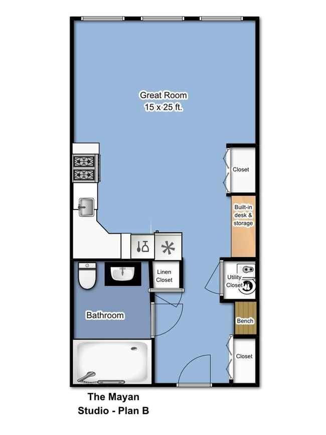 Floorplan - The Mayan Apartments