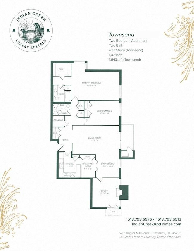 Floorplan - Indian Creek Apartments and Townhomes