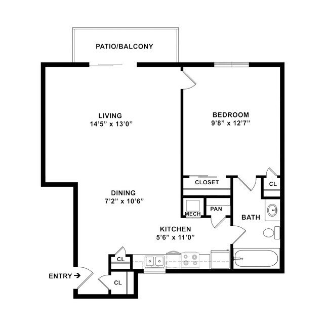 Floorplan - Blackhawk Apartments