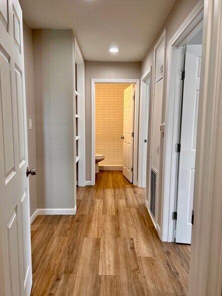 Hallway view from bathroom - 1266 Dove St