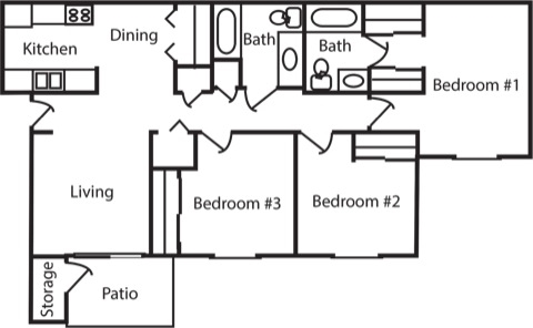 3BR/2BA - Canterbury House Apartments - Logansport