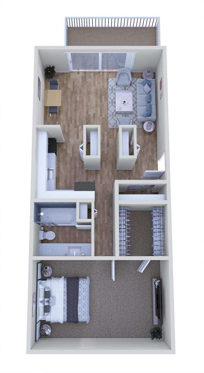 Floorplan - The Wesley Apartments