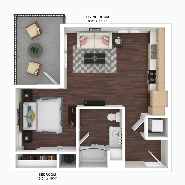 Snake River, studio x 1 bath, 546 sq. ft. - Cortland South Meridian