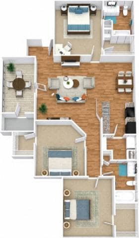 Floorplan - Huntington Chase Apartments