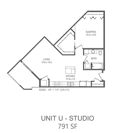 Unit U - Studio - Artisan Square