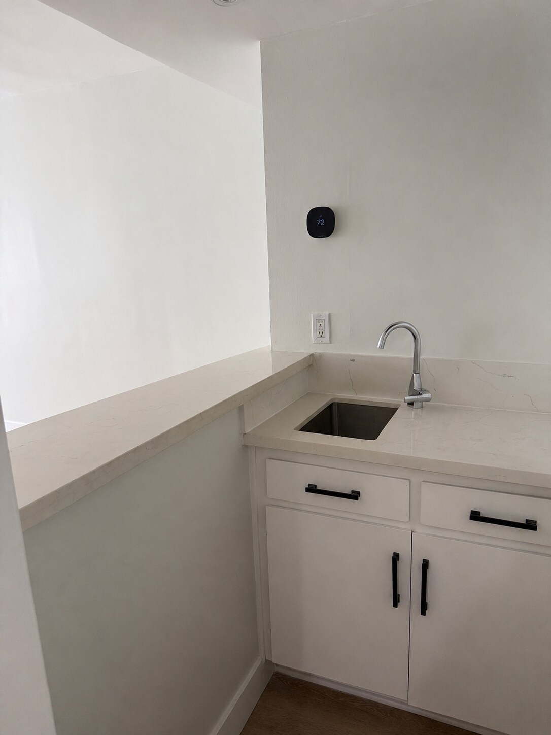 Wetbar with stainless steel sink and extra cabinet storage - 1203 N Sweetzer Ave