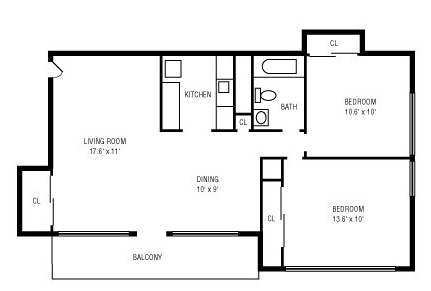 2BR/1BA - Campus Gardens