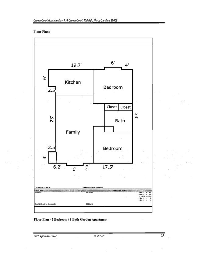 Floorplan - Crown Court Apartments