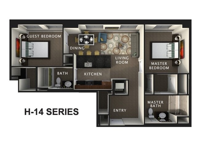 Floorplan - The Residences At Hanna