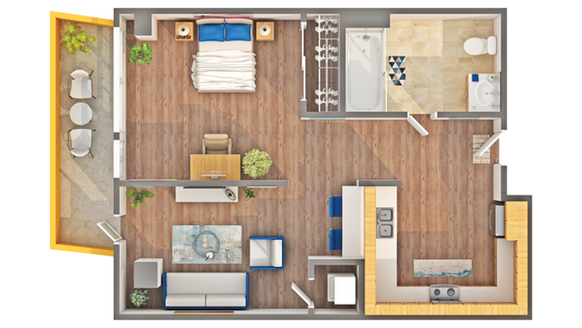 S7 Studio Floorplan - Arrive Seaside II