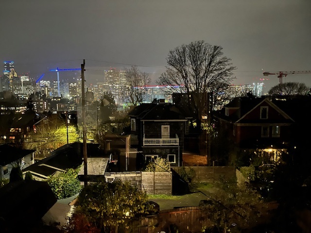 Kitchen view at night - 1129 16th Ave