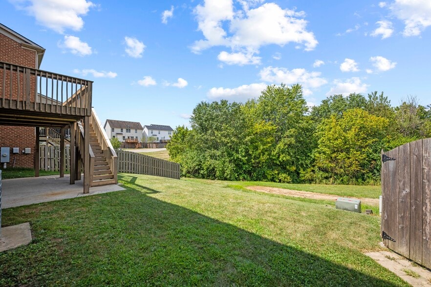 Large Back Yard with Elevated Deck and Patio - 393 Hays Blvd