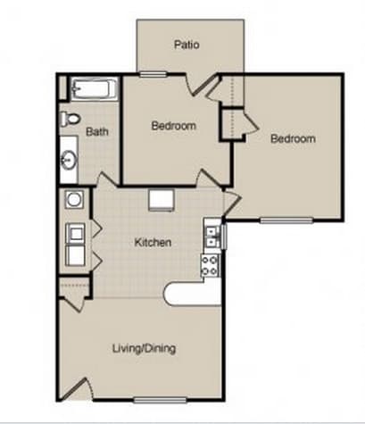 2BR/1BA - Timber East Apartments