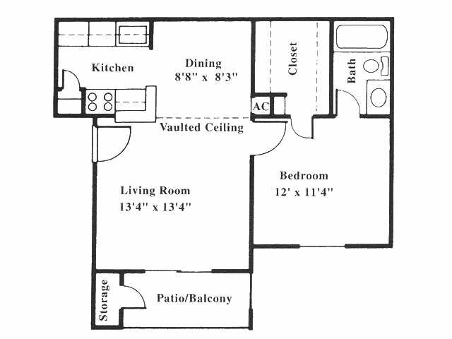 1BR/1BA - Greentree Apartments