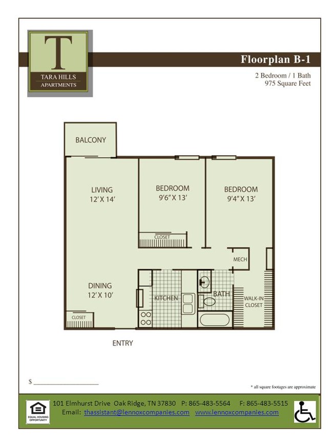 Floorplan - Tara Hills Apartments