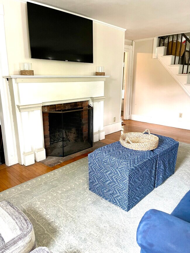 Living room with fireplace - 36 Windmill Hill Rd