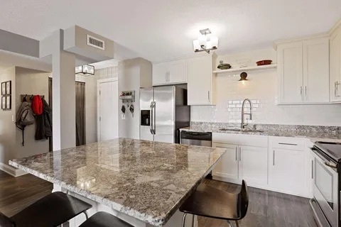 Kitchen Island, granite countertops - 26 10th St W