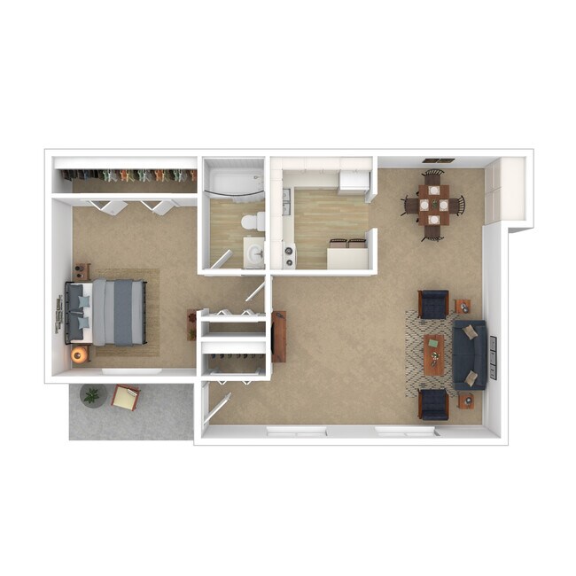 1 Bed | 1 Bath | 709 sq ft - Chateau De Ville
