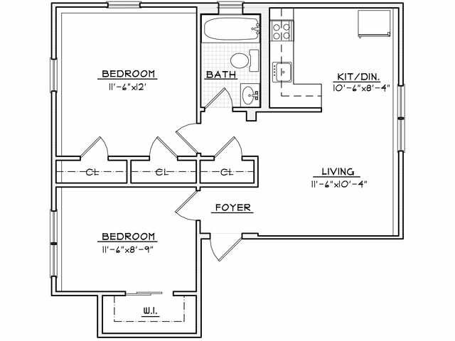 2BR/1BA - Greenview Apartments