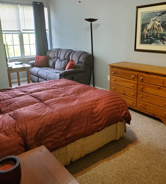 Comfortable master bedroom with sitting area and TV/Cable box. Queen bed. - 1974 Scotts Crossing Way