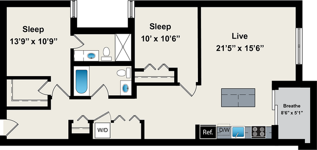 Floorplan - Reside on Jackson