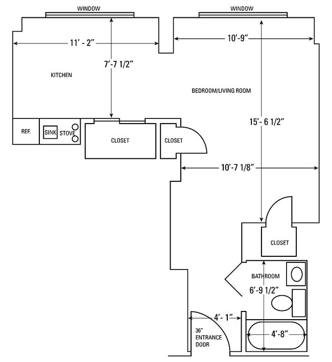 Studio Floorplan - Isabella House Senior Independent Living