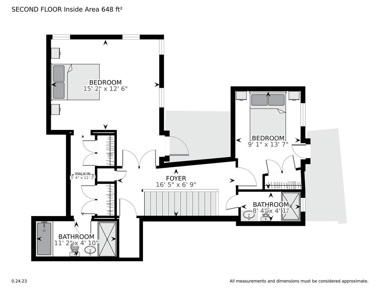 Upper Level Floor Plan - 2914 11th St NW