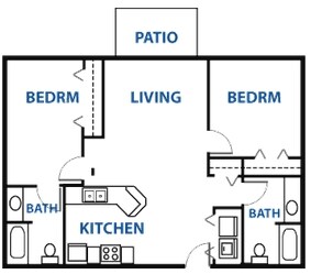 3BR/2BA - Sorrento I & II Apartments