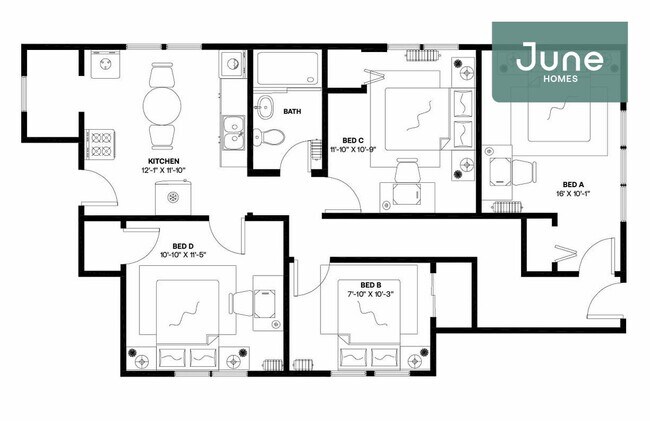Building Photo - ROOM ONLY in 4-bed/1.0-bath Home