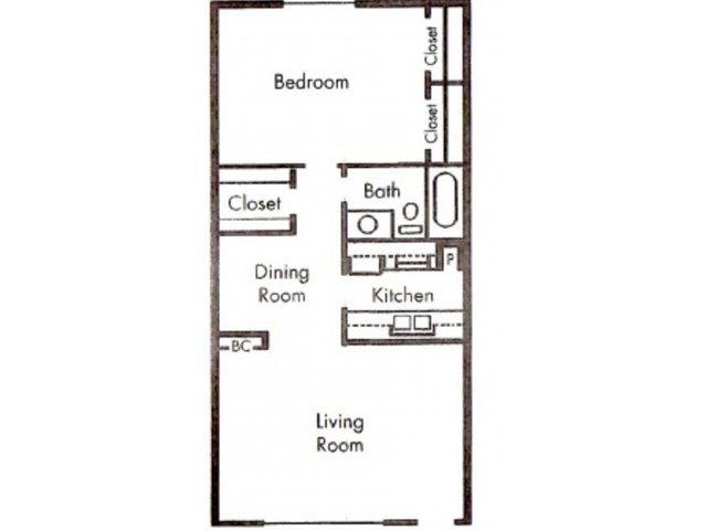 Floorplan - London Square Apartments