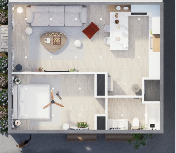 Unit Layout - 3509 S Bronson Ave