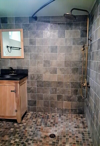 Bathroom with rainfall shower - 9918 Tenbrook Dr