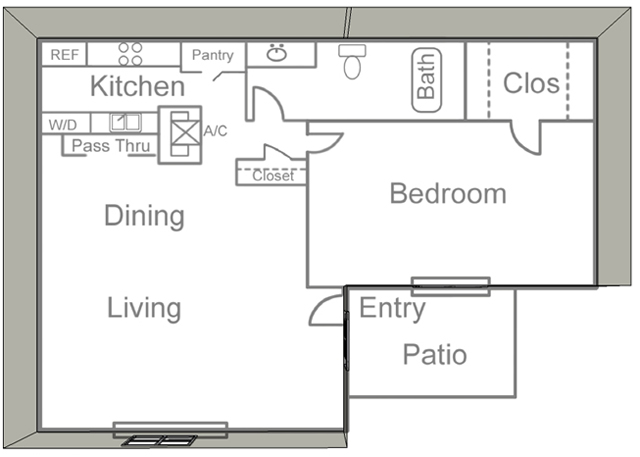 1 Bedroom - Cedar Point Apartments