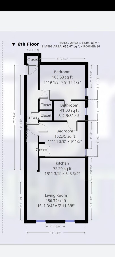 Floorplan - 248 West 105th Street