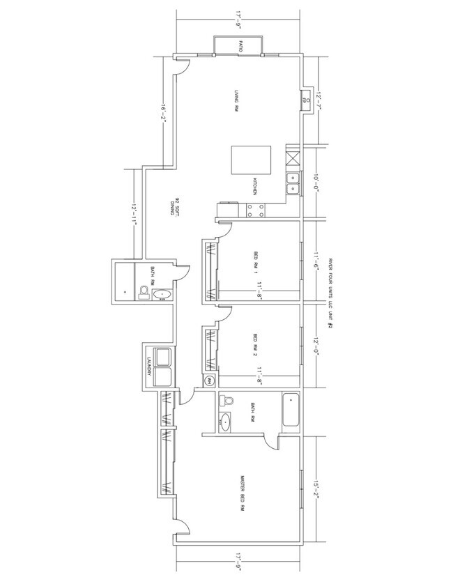 Unit 2 Floor Plan - 14212 Riverside Dr