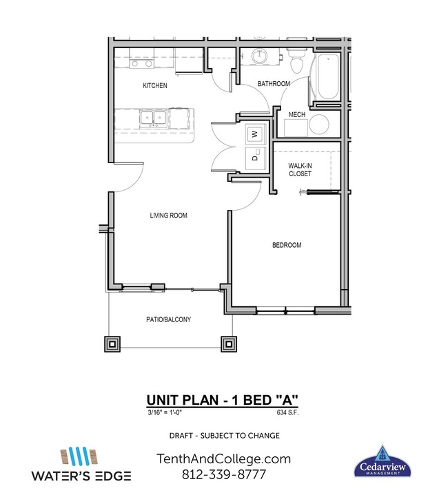 Floorplan - Waters Edge Apartments Bloomington