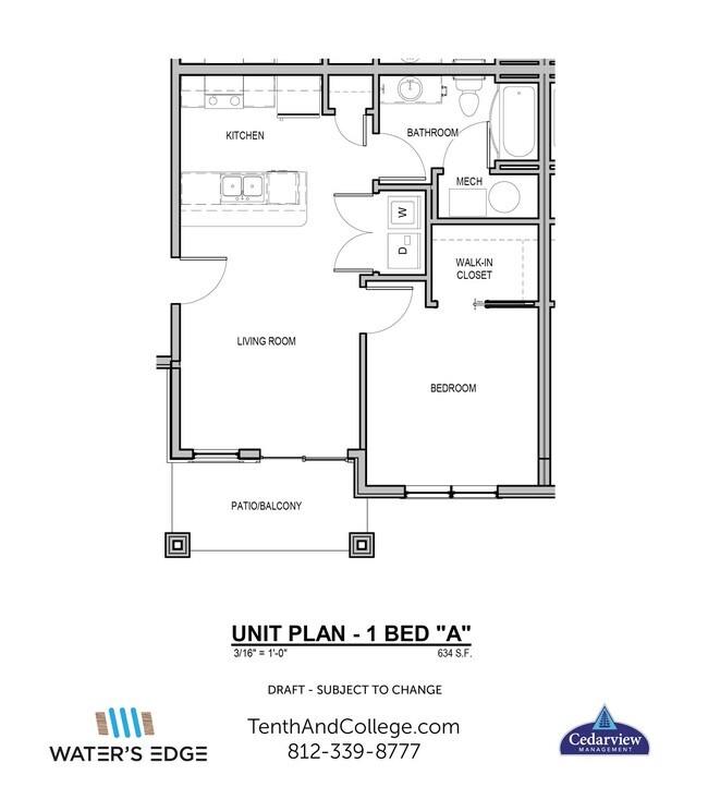 Floorplan - Water's Edge Apartments
