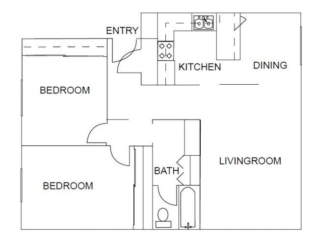 2BR/1BA - Villa Plumosa