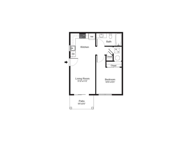 Oaktree One Bedroom Emerald - OakTree Apartments