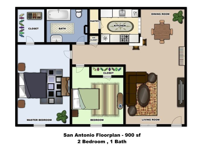 2BR/1BA - Cambridge Village Apartments