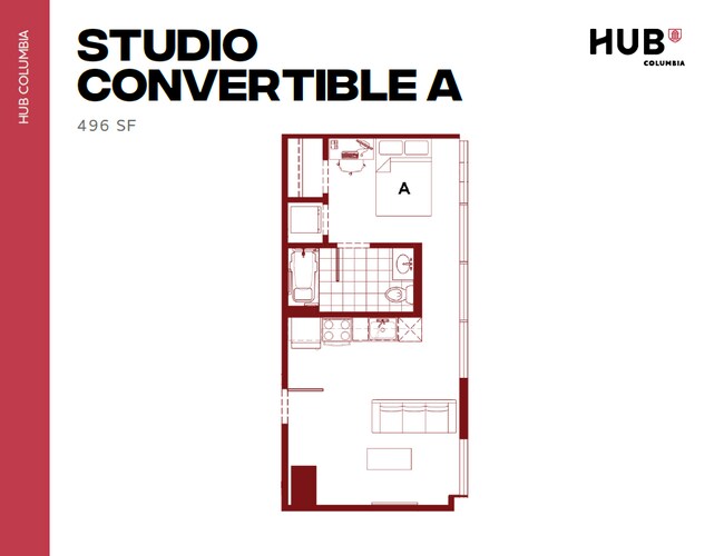 Studio Convertible A - Hub Columbia