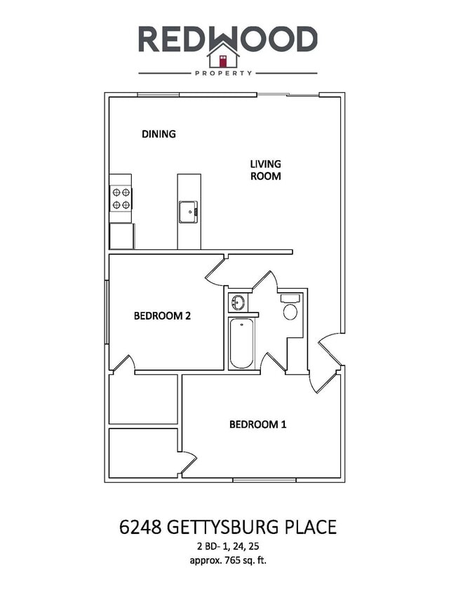 Floorplan - Lincoln Crest Apartments - 6248 Gettysburg...
