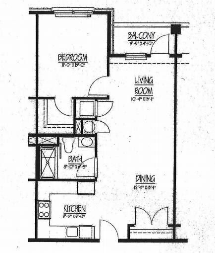 Floorplan - Gillette Towers 55+ Community