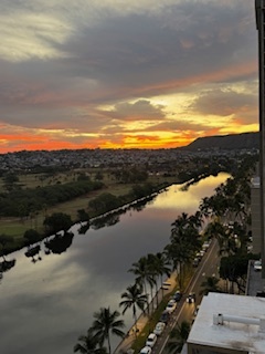 Sunrise view from living and dining area - 444 Nahua St