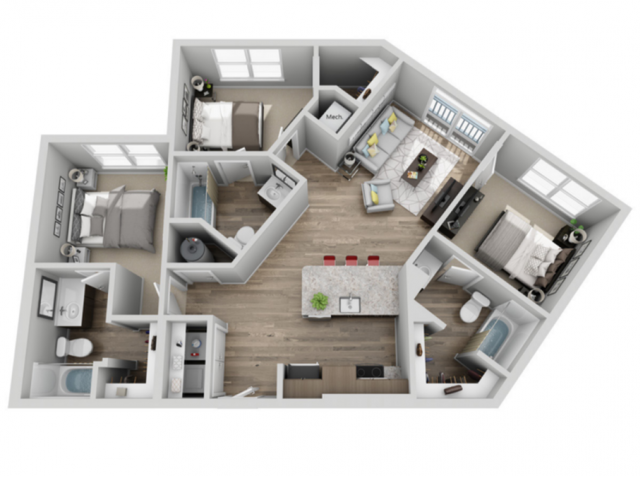 Floorplan - The Armory | Student Housing