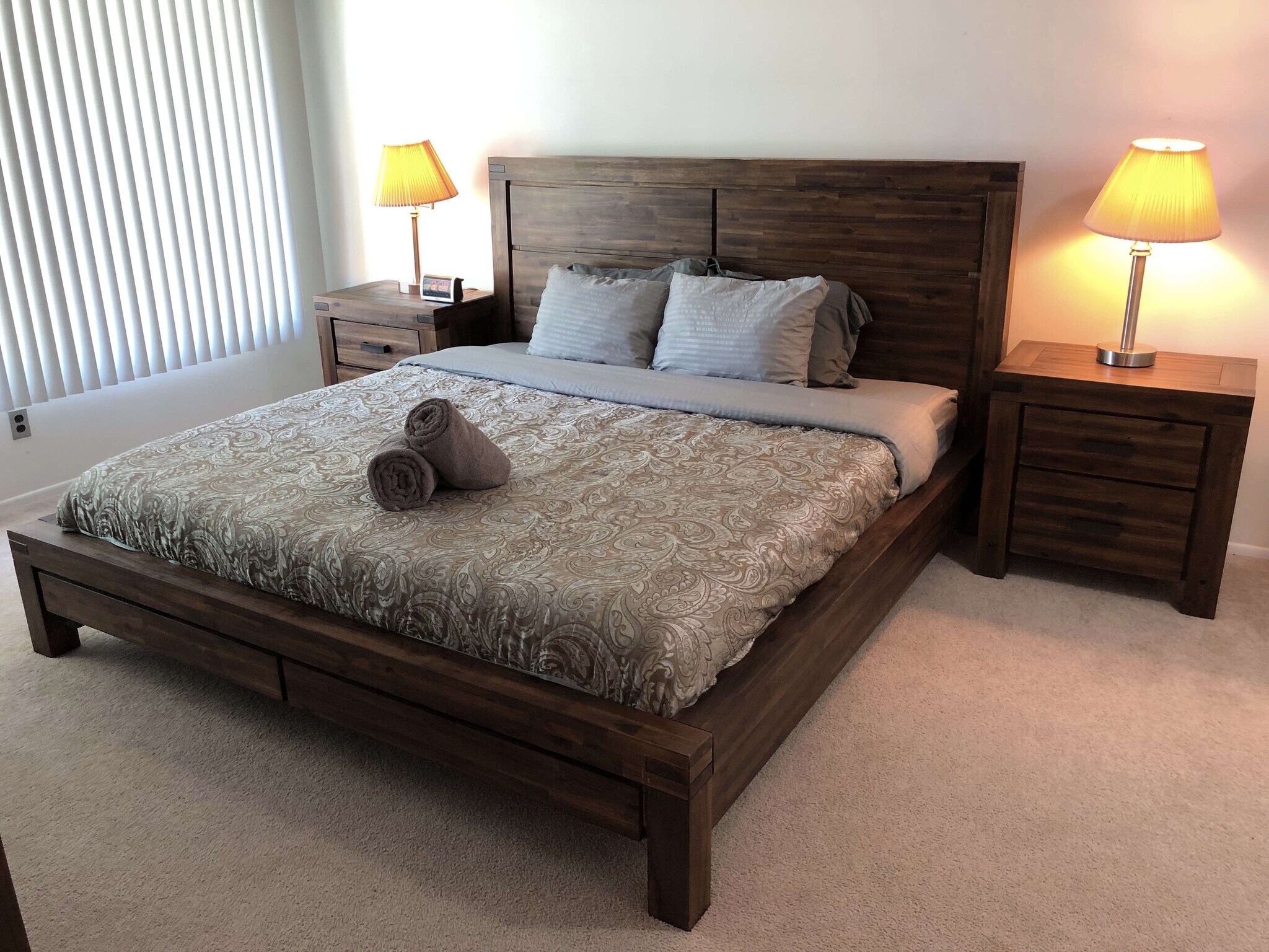 Spacious upstairs bedroom features delux king bed, walk in closet and 42" TV - 8328 Karam Blvd