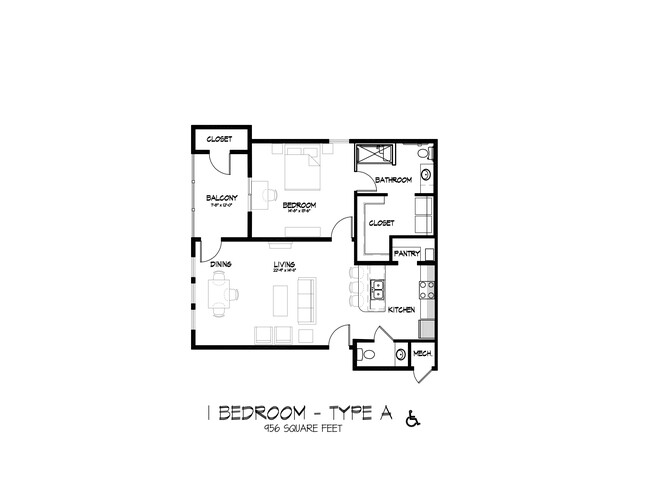 1 Bedroom - Type A - Fairway Flats