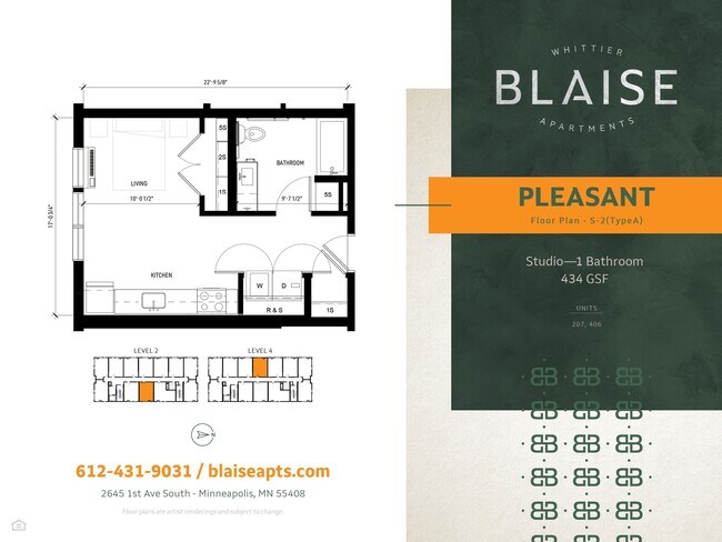 Floorplan - Blaise Apartments