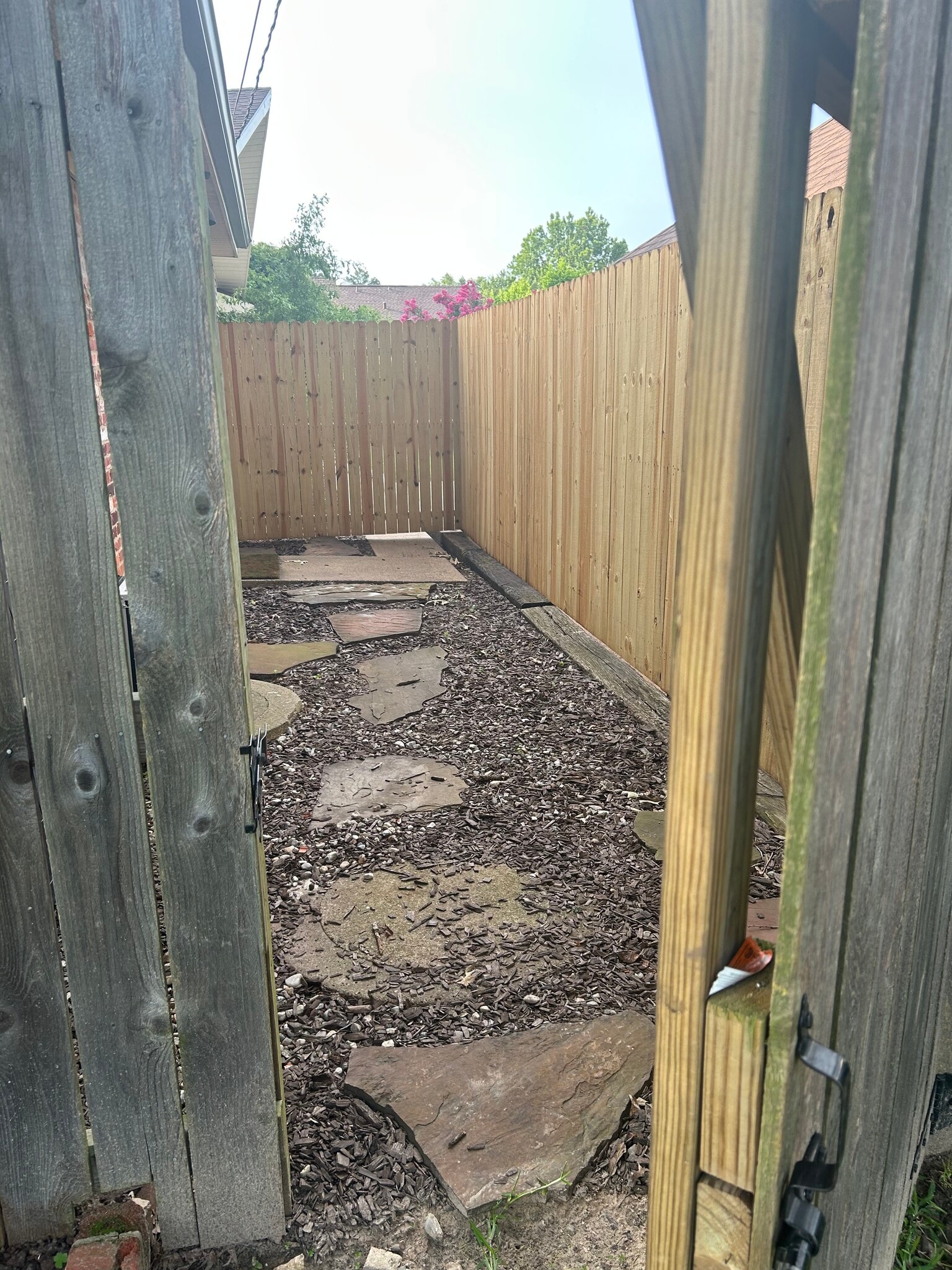 Private entrance with new privacy fence - 2812 Anita Ln